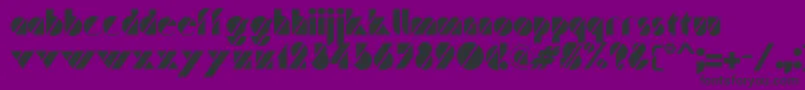 フォントTraffic – 紫の背景に黒い文字