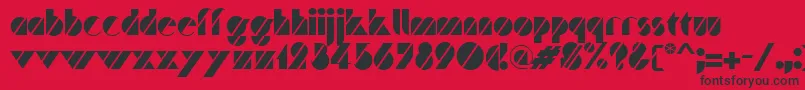 Traffic Font – Black Fonts on Red Background