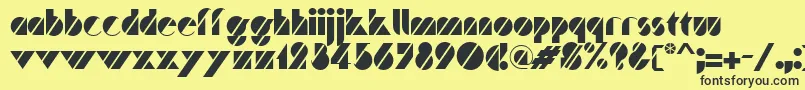 Traffic Font – Black Fonts on Yellow Background