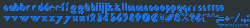 Traffic Font – Blue Fonts on Black Background