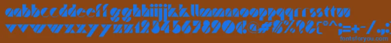 Шрифт Traffic – синие шрифты на коричневом фоне