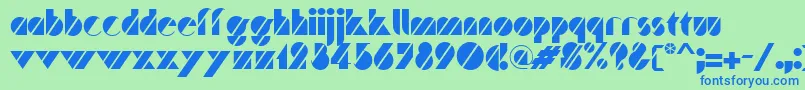 Traffic Font – Blue Fonts on Green Background