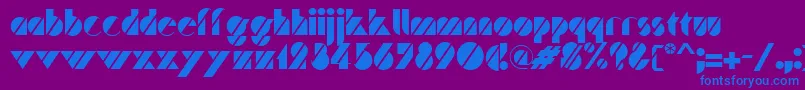 フォントTraffic – 紫色の背景に青い文字