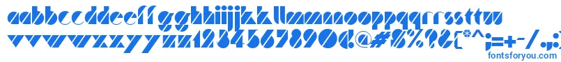 Traffic Font – Blue Fonts on White Background