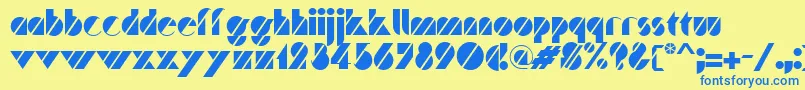 Traffic-fontti – siniset fontit keltaisella taustalla