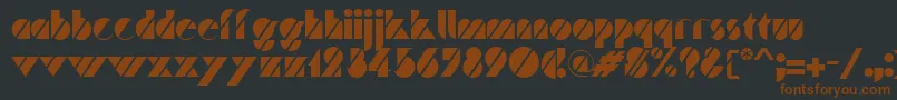 フォントTraffic – 黒い背景に茶色のフォント