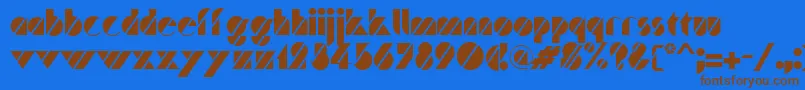 Traffic Font – Brown Fonts on Blue Background