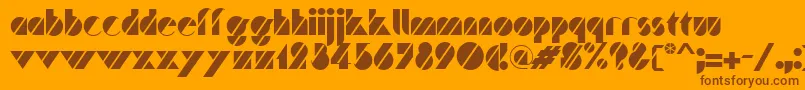 フォントTraffic – オレンジの背景に茶色のフォント