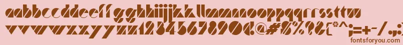 Traffic Font – Brown Fonts on Pink Background
