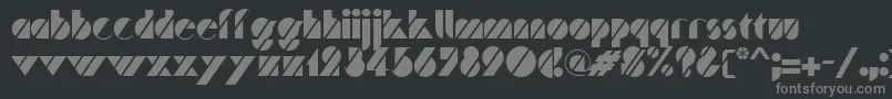 Traffic Font – Gray Fonts on Black Background
