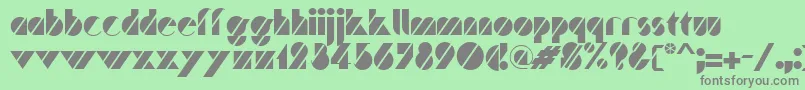 フォントTraffic – 緑の背景に灰色の文字