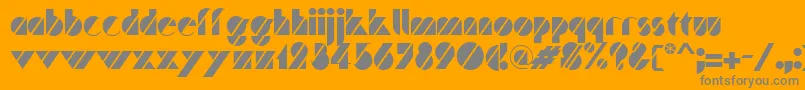 Traffic-fontti – harmaat kirjasimet oranssilla taustalla