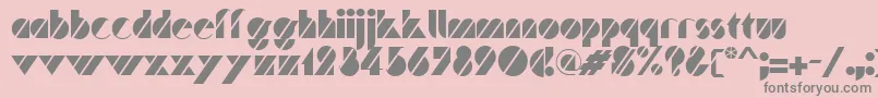 Traffic Font – Gray Fonts on Pink Background