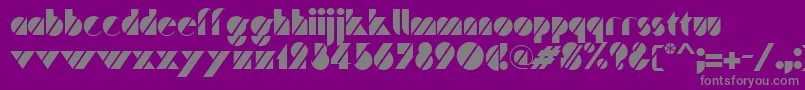 フォントTraffic – 紫の背景に灰色の文字