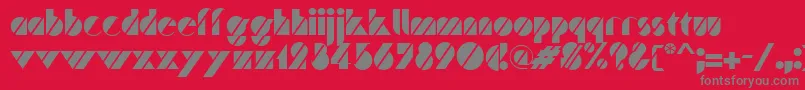 フォントTraffic – 赤い背景に灰色の文字