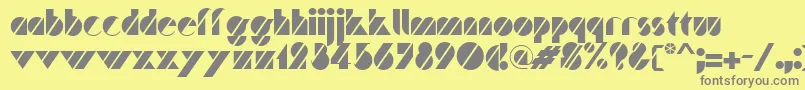 Traffic Font – Gray Fonts on Yellow Background