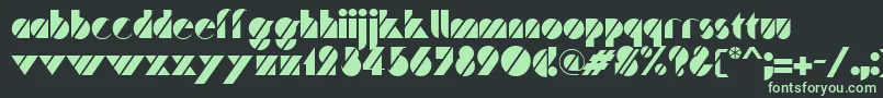 Traffic Font – Green Fonts on Black Background