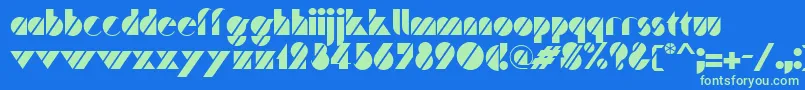 Traffic Font – Green Fonts on Blue Background