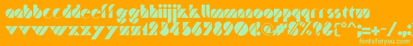 フォントTraffic – オレンジの背景に緑のフォント