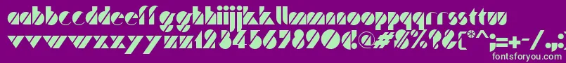 Traffic Font – Green Fonts on Purple Background