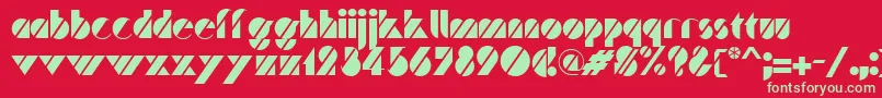 フォントTraffic – 赤い背景に緑の文字