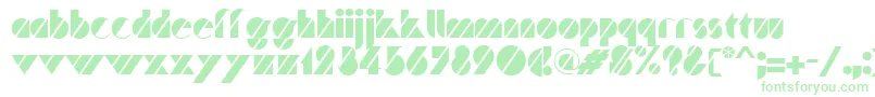 Traffic Font – Green Fonts on White Background