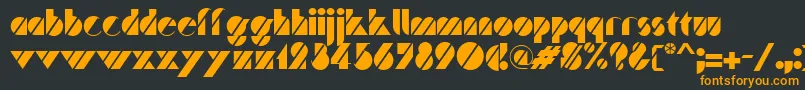 Traffic Font – Orange Fonts on Black Background