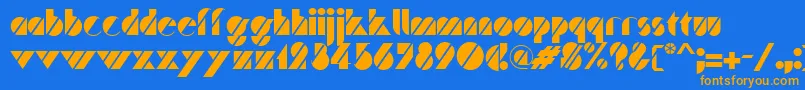 Traffic Font – Orange Fonts on Blue Background