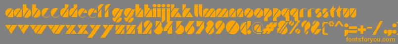 Traffic Font – Orange Fonts on Gray Background