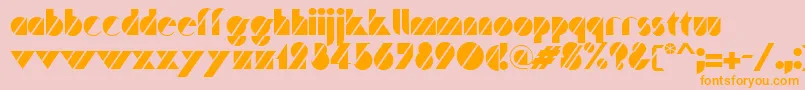 Traffic-Schriftart – Orangefarbene Schriften auf rosa Hintergrund