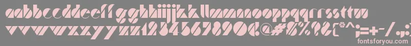 フォントTraffic – 灰色の背景にピンクのフォント