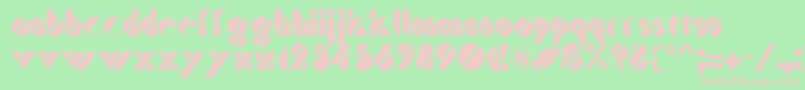 Traffic-fontti – vaaleanpunaiset fontit vihreällä taustalla
