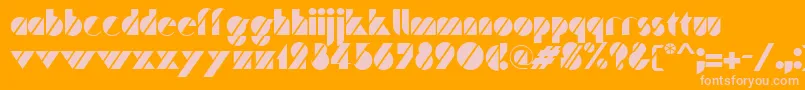 Traffic Font – Pink Fonts on Orange Background