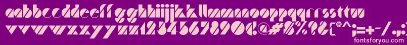 Traffic-Schriftart – Rosa Schriften auf violettem Hintergrund