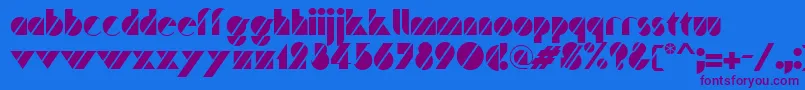 Traffic Font – Purple Fonts on Blue Background