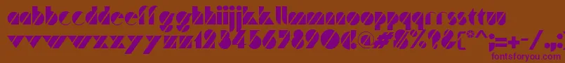 Czcionka Traffic – fioletowe czcionki na brązowym tle