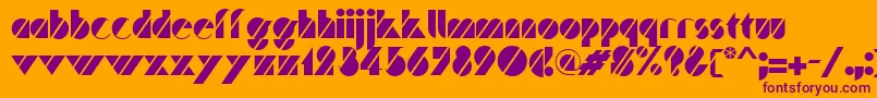 Traffic Font – Purple Fonts on Orange Background