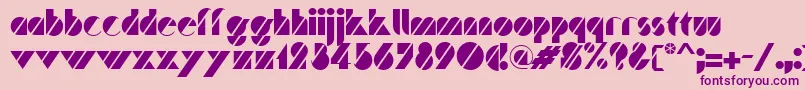 フォントTraffic – ピンクの背景に紫のフォント