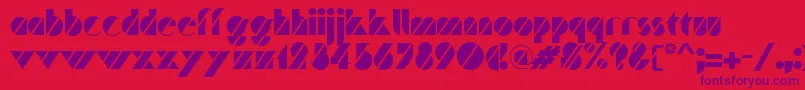 Traffic Font – Purple Fonts on Red Background