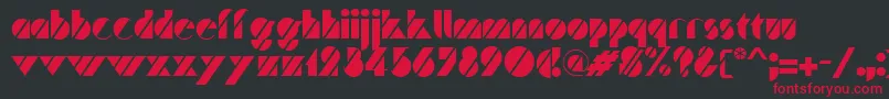 Traffic-Schriftart – Rote Schriften auf schwarzem Hintergrund