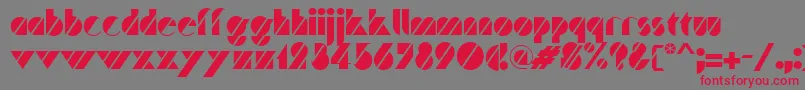 フォントTraffic – 赤い文字の灰色の背景