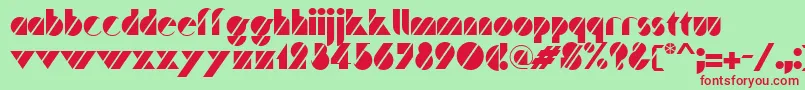 Traffic Font – Red Fonts on Green Background