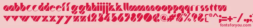 Traffic Font – Red Fonts on Pink Background