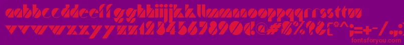 Traffic Font – Red Fonts on Purple Background