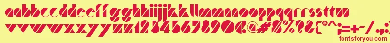 Traffic-fontti – punaiset fontit keltaisella taustalla