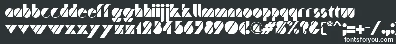 Traffic-Schriftart – Weiße Schriften auf schwarzem Hintergrund