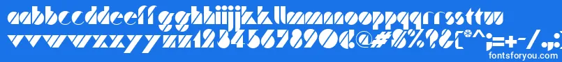フォントTraffic – 青い背景に白い文字
