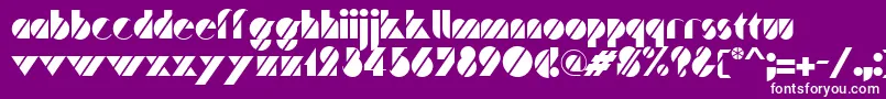 フォントTraffic – 紫の背景に白い文字