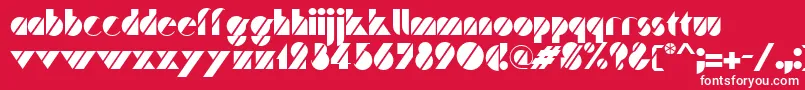 Traffic-fontti – valkoiset fontit punaisella taustalla