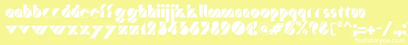 Traffic-fontti – valkoiset fontit keltaisella taustalla